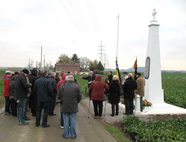 22 novembre 2013 : inauguration du monument de Leernes, Belgique. Photos : Alain Arcq