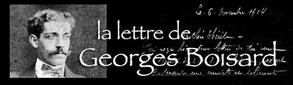 La lettre de georges Boisard : 6 novembre 1914