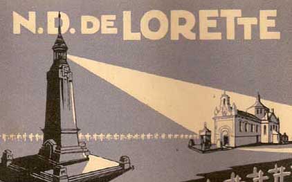 couverture d'une série de cartes postales ND de Lorette