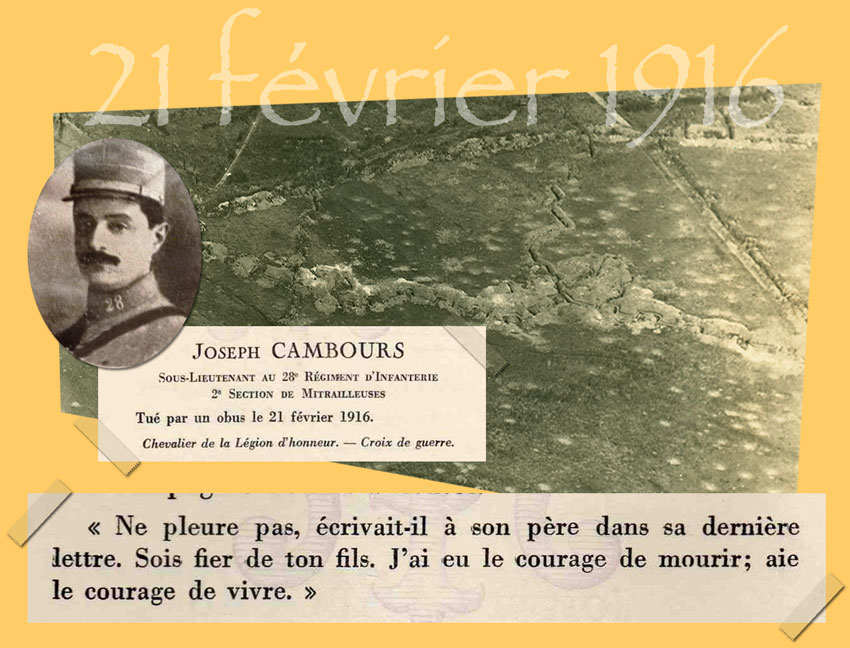 Jean Cambours, interprte, officier du 28e RI