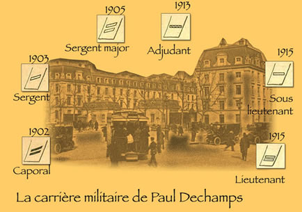 Les grades de Paul Déchamps