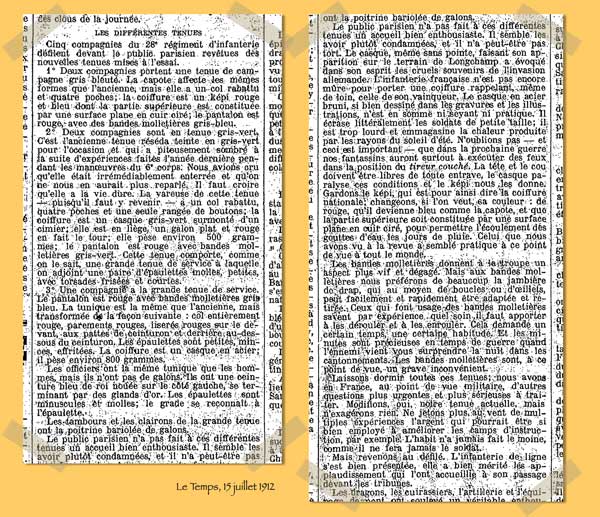 le défilé du 14 juillet 1912, Le Temps