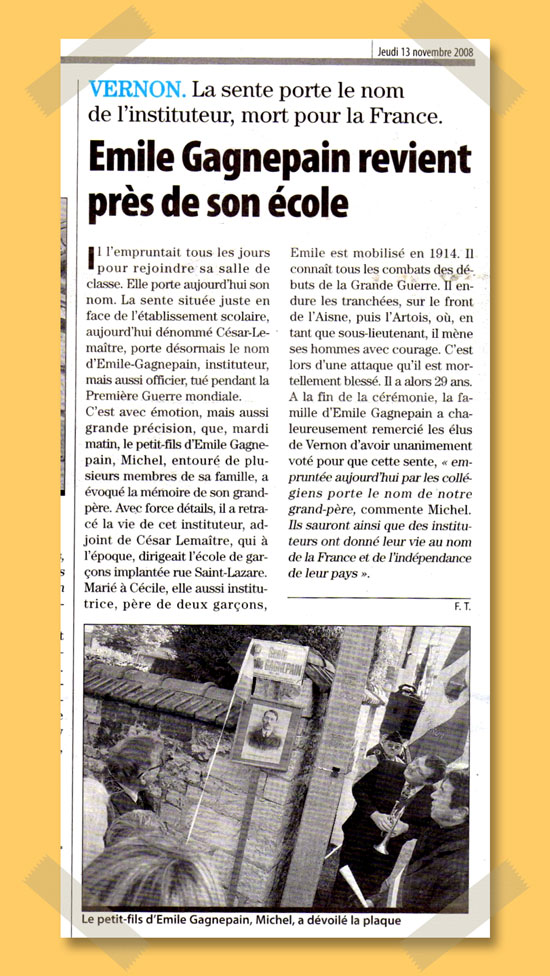 Coupure de presse : Émile Gagnepain Coupure de presse : Émile Gagnepain