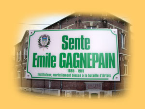 Plaque de la sente Émile Gagnepain à Vernon Plaque de la sente Émile Gagnepain à Vernon