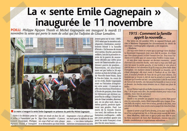 Coupure de presse, extraite du "Démocrate"