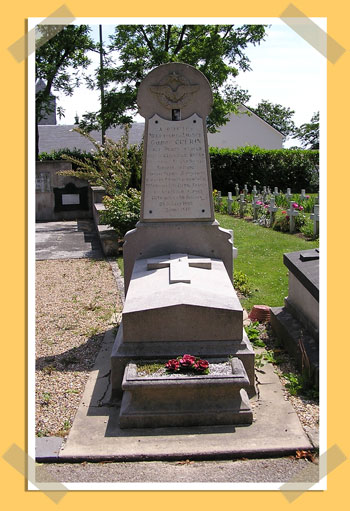 La tombe de Gabriel Guérin, aviateur.