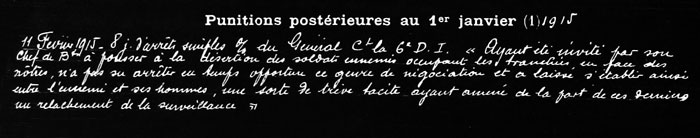 Punition d'un officier du 28e
