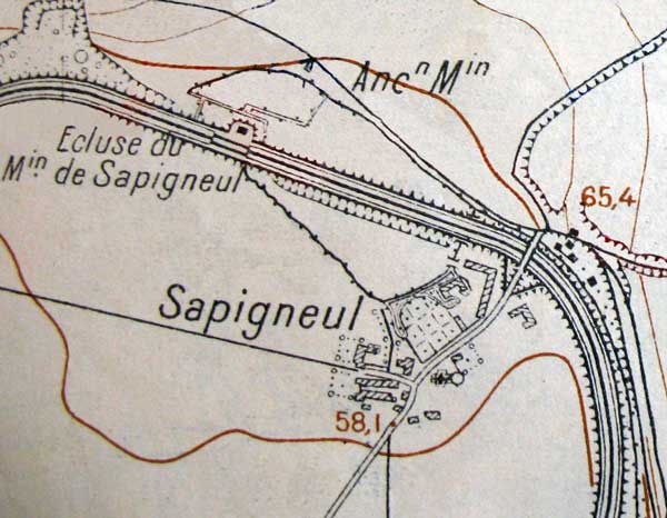 Plan du hameau de Sapigneul