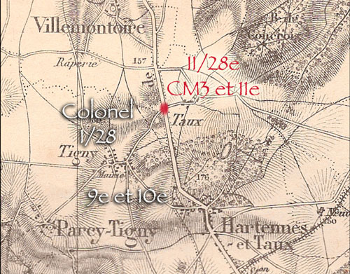 Le plan de Taux et de Tigny, mai 1917