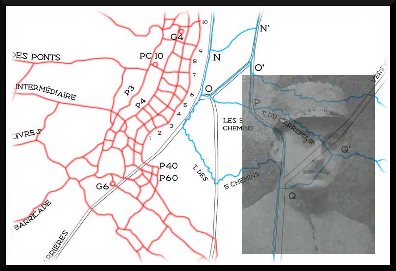 Montage Jean Galtier et carte du bois de la Folie