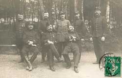 Groupe d'officiers du 28e RI au printemps 1914