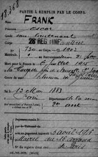fiche "Mort pour la France" de Paul Gide