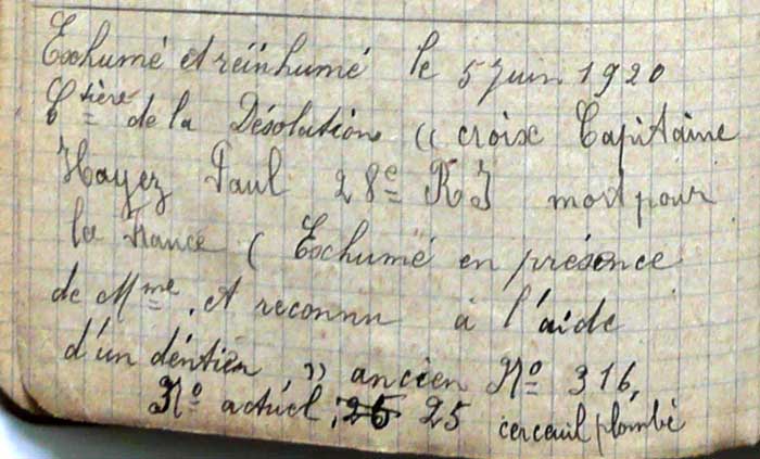 Le relv des spultures : le cas de Paul Hayez
