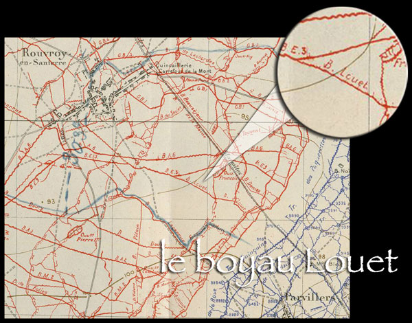 Le boyau Louet, Somme 1916