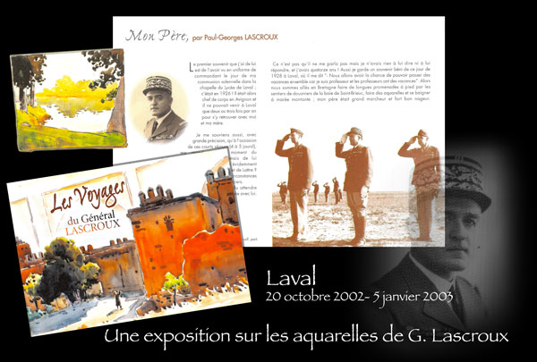 L'exposition des aquarelles de G. Lascroux. Ville de Laval, 2002.