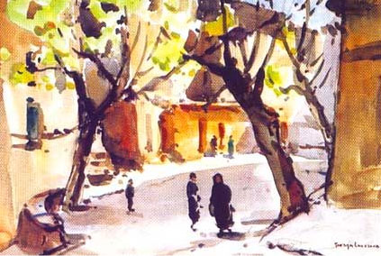 Bastia. Peinture de Georges Lascroux