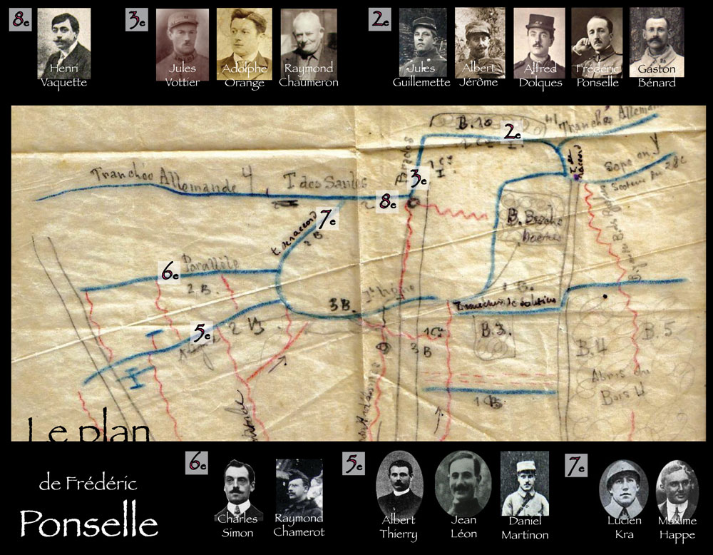 Le plan du 26 mai 1915. Collection : Jacques Ponselle